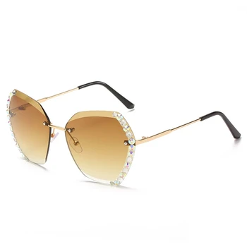 Moda Rimless sončna Očala Ženske 2020 Luksuzne blagovne Znamke Oblikovalec sončna Očala Ženski Classic Vintage UV400 Prostem Oculos De Sol
