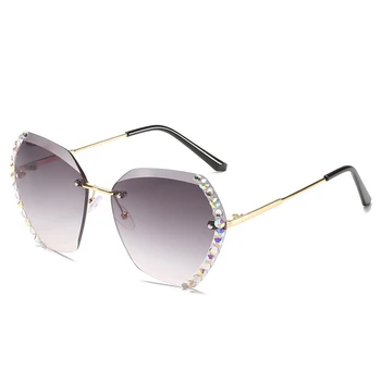 Moda Rimless sončna Očala Ženske 2020 Luksuzne blagovne Znamke Oblikovalec sončna Očala Ženski Classic Vintage UV400 Prostem Oculos De Sol