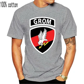 GROM poljski Posebne Sile majica s kratkimi rokavi moški vojske kratek rokav dveh straneh tee NAS plus velikost S-3XL