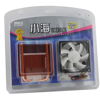 Pccooler K80 2 baker heatpipe bakrene pločevine heatsink Grafične kartice hladilnik 80 mm tih ventilator VGA hlajenje GPU radiator 3pin & Molex