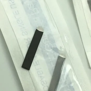 0.18 mm Black 12/14 Igle Igla U Obliko Obrvi Tatoo Microblading Rezila Za Stalno Ličila Priročnik Pero 3D Obrvi Vezenje