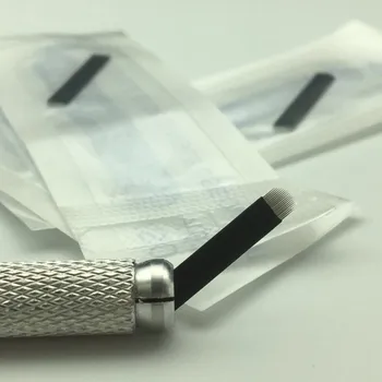 0.18 mm Black 12/14 Igle Igla U Obliko Obrvi Tatoo Microblading Rezila Za Stalno Ličila Priročnik Pero 3D Obrvi Vezenje