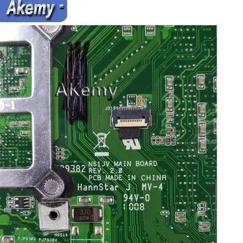 Akemy N61JA Prenosni računalnik z Matično ploščo Za Asus N61J N61JA N61JQ Mainboard REV2.1 Celoti Preizkušen Podporo i3 i5 CPU HD5730 1GB