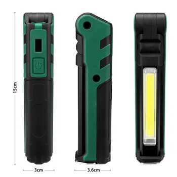 2019 Najnovejši Prenosni COB Svetilko, Baklo USB Polnilna LED delovna Lučka Magnetni COB Lanterna Visi Kavelj Svetilka Za na Prostem