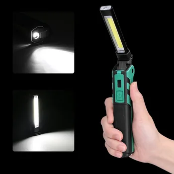 2019 Najnovejši Prenosni COB Svetilko, Baklo USB Polnilna LED delovna Lučka Magnetni COB Lanterna Visi Kavelj Svetilka Za na Prostem
