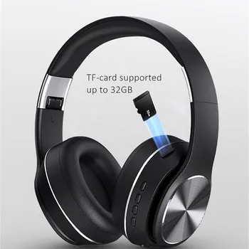 Shoumi Zložljive Slušalke Bluetooth Brezžične Slušalke Globok Bas Stereo Glavo šumov Slušalke z Mikrofonom za Glasbo Uho