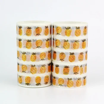 10pcs/veliko Dekorativni Srčkan Ananas Sadje Washi Trakovi Papirja DIY Scrapbooking Nalepke Japonski Maskirni trak na Debelo Tiskovine