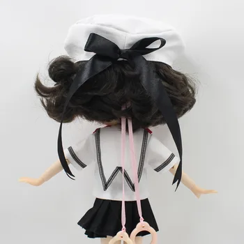 LEDENO DBS Blyth lutka licca telo kampusu bo ustrezala Cardcaptor Sakura Kinomoto Sakura enotno klobuk Mornar, ki bo ustrezala