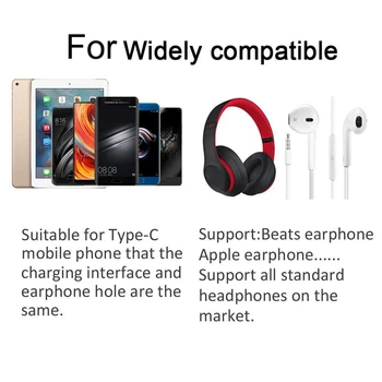 USB C do 3,5 mm izhod za Slušalke Adapter, 90-Stopinjski Tip C Prenosne Slušalke Ojačevalnik DAC za iPad Pro Huawei Samsung Galaxy