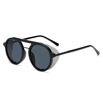 NOVO blagovno ZNAMKO DESIGN Steampunk sončna Očala Moda za Ženske, Moške Krog Buljiti UV400 Odtenki Očala Oculos de sol