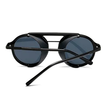 NOVO blagovno ZNAMKO DESIGN Steampunk sončna Očala Moda za Ženske, Moške Krog Buljiti UV400 Odtenki Očala Oculos de sol
