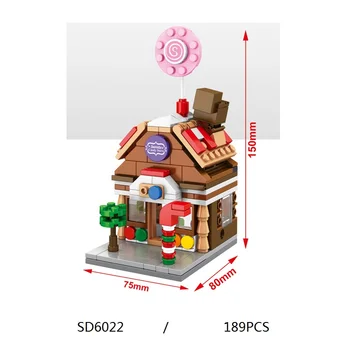 SEMBO Bloki je Majhna Trgovina Pissa Model Plastike Stavbe Igrača Mini Street Trgovini Super Trgu Pijač Trgovina Otroci igrače za Otroke, Darila