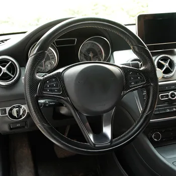 Za Mercedes-Benz C-Razred W205 GLC X253 E Razred W213-2018 Ogljikovih Vlaken ABS Chrome Volan Dekoracijo Okvir Trim