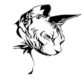 Dawasaru Sphynx Mačka Živali Avto Nalepke Osebno zaščito pred soncem, Nalepke, Laptop Motorna kolesa Auto Dodatki, Okraski, PVC,16*15 cm