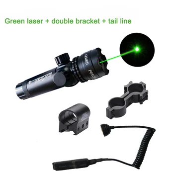 Lov Taktično Zelena Pika Laser Pogled Nastavljiv Preklop 532nm Gori Laserski kazalnik Puško, Pištolo Področje s Točko Lazer za Lov