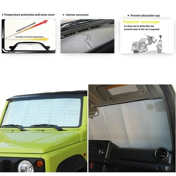 Vetrobransko steklo avtomobila Dežnik Odtenek Kritje za Suzuki JIMNY 2019 2020 Izolacijska sončnega Dodatki