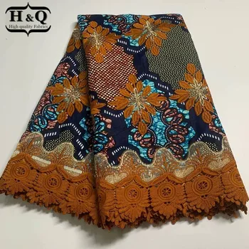 H&Q modni slog afriške batik čipke vosek tkanina bombažne tkanine vezenje nigerijski vezalke vodi topen tkanine 6 metrov/kos