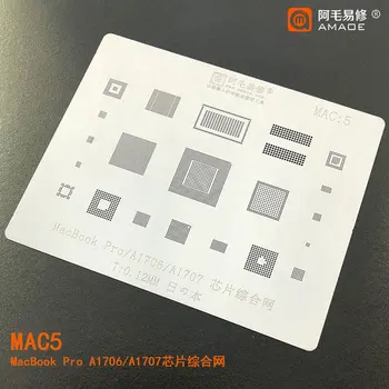 Amaoe MAC5 Za MacBook Pro A1706 A1707 IC starejši Reballing Tin Pin Ogrevanje Predlogo 0.12 mm Debeline
