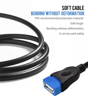 VOXLINK 5Pack USB 2.0 Podaljšek Kabla Za Prenosni RAČUNALNIK Moški-Ženska Polnjenje prek kabla USB Sinhronizacija Podatkov Razširiti Kabel 1M 1,8 M 3M 5M