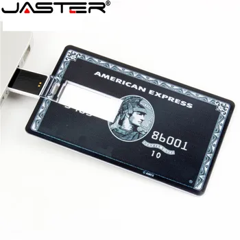 JASTER stranka LOGOTIP nepremočljiva Super Slim Kreditne Kartice, USB 2.0 Flash Disk 32GB pen drive 4G 8G 64 G bančne kartice model Memory Stick