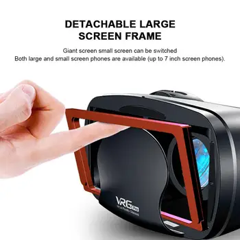 3D VR Slušalke Smart Virtualne Realnosti Očala 7 Palcev Čelada za Pametne telefone Telefon Android, iPhone Objektiv s Krmilnik Daljnogled