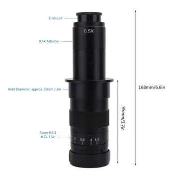 180X Oko Optični Zoom C-Mount Okular Leča Za 0,7 X 4,5 X Industrijskih Objektiv Mikroskopa Uporablja v Microelectronics