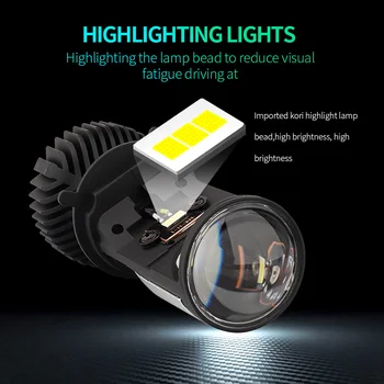 ASLENt Žarnica H4 LED Mini Projektor Objektiv Motocikel 20000LM 70W Conversion Kit High Low Žarek Avto Smerniki Žarnice 12V 24V RHD LHD