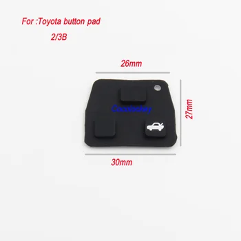 Cocolockey 50pcs/veliko zamenjava Toyota remote key pad Za Toyota Avensis Corolla Lexus Rav4 2 3 GUME GUMB za Daljinsko tipkovnici