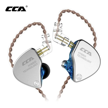 CCA CA4 1DD+1BA V Uho Slušalke Zaslon Kovinsko Hibridno Tehnologijo Hifi Bas Čepkov Šport šumov Slušalke
