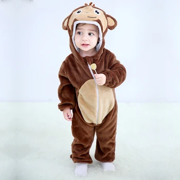 Zimske Otroške igralne obleke Panda Fant Dekleta Obleke novorojenčka Jumpsuit Malčka Pozimi Hooded Živali Pižamo Bebe Romper Otroške Kopalke