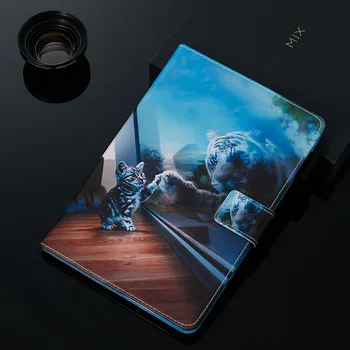 Za Huawei MediaPad M5 Lite 8.4' Kritje Moda Naslikal Usnje Smart Primeru za MediaPad M5 Lite Za 8,4-Palčni Generacije Coque Fanda