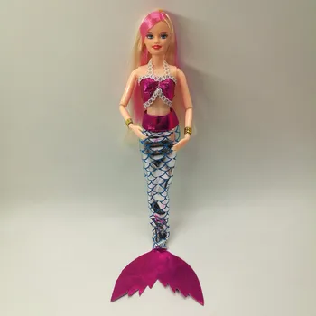 Nova Sirena Lutke z Dodatki, ki Stoji nosilec Moda Igrače Lutka Princesa Lutke Skupni Organ za Božično Darilo za Dekle diy lutka