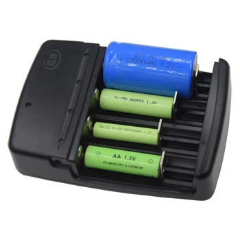 4 reže Smart USB Polnilec za Baterije za ponovno Polnjenje C D SC A, AA, AAA, AAAA 1,2 V, NiMh, NiCd 1,5 V Alkalna baterija polnilnik