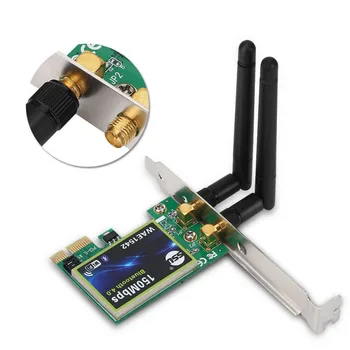 Bluetooth WiFi PCI-E Omrežna Kartica 2.4 G 150Mbps Brezžična PCI-E PCI Express Internet Omrežja Adapter