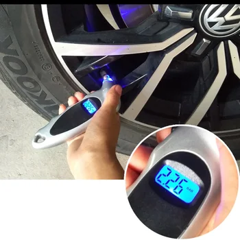 Digitalni Merilnik Tlaka v Pnevmatikah spremljanje LED Osvetlitvijo tlaka v pnevmatikah Tester Avto Auto Kolo Zraka alarmni sistem PSI KPA BAR