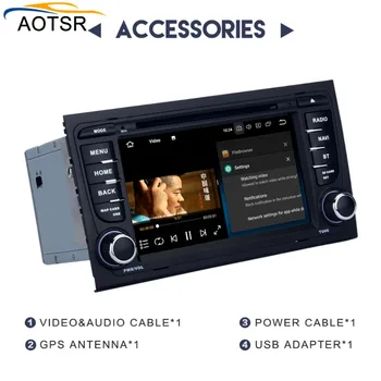 2 din Android 8.0 Avto multimedijski predvajalnik dvd-jev vodja enote Za Audi A4 S4 RS4 8E 8F ' B9 B7 avto Radio stereo GPS navigacija Jedro Octa