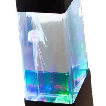 Nočno omarico Gibanja Meduze Lučka Akvarij tank LED Namizna Svetilka Sproščujoče Noč Svetlobe Postelji Namizje Nočne Luči za Akvarij