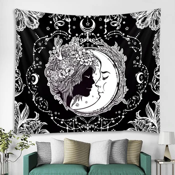 Vroče prodaje sonce bog lune bog tapiserija, prerokovanje mitologije ozadju visi krpo dormitorij dekoracijo živo ozadje