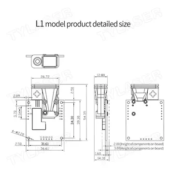 Laserski senzor 630-670nm laser premik senzorja modul Model-L1