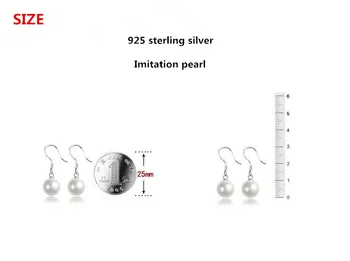 925 sterling silver fashion pearl ženske spusti uhani nakit za ženske Božično darilo padec ladijskega prometa Anti alergija