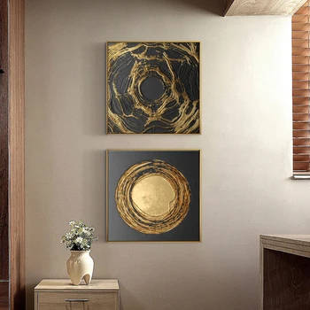 Zlato-Art Stenska Slika, Poster Tiskanje Platno Slikarstvo, Kaligrafija Dekor za dnevno Sobo, Spalnica Doma Dekor brez okvirjev