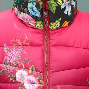 Zimske jakne Ženske XL - 5XL Plus Velikost Mati Oblačila Cvet Suknjič Pozimi Lady Debele Tople Hlače, Suknjič Raspon