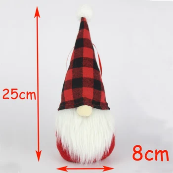 10 Cm/25 CM Ročno izdelane Božično Brezosebna Gnome Santa Lutka Dekoracijo Visi Počitnice Okraski Za Dom Obeski Spusti Ornament