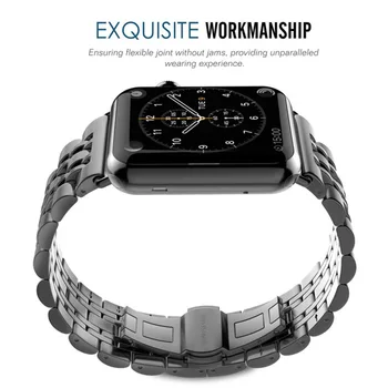 Za apple watch pasu 5 4 38 42mm iz Nerjavečega Jekla, Trak za iwatch zanke 40 44 mm za apple band 6 4 3 2 1 šport ure zapestnica
