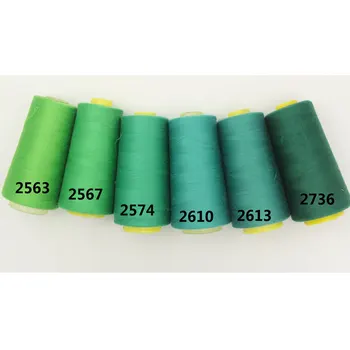 3000 metrov 40s/2 visoke hitrosti sukanca za šivanje poliester sukanec vrsta priročnik skladu 402 -vezenje zelena barva serija