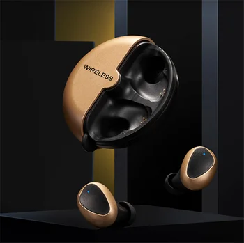 Zlato X Bluetooth Slušalke TWS NFC HI-fi Brezžične Slušalke BT5.0 Glasbo, Šport Slušalke Dotik za nadzor stereo Mini čepkov slušalke