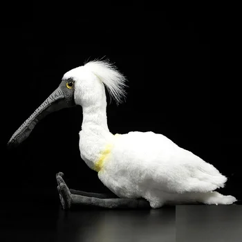 Plišastih igrač polnjene lutka ptic, živali simulacija modela spoonbill Platalea leucorodia Čopasti Ibis Nipponia nippon darilo za rojstni dan 1pc