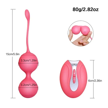 Brezžični Daljinski Vibrator Sex Igrače za Žensko Keglove Kroglice Gejša Kitajske Vaginalne Kroglice Keglove Simulator Ben Wa Vaginalne Kroglice Kroglice