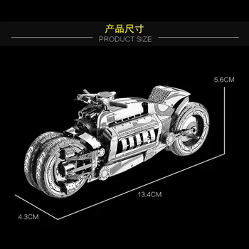 2pcs Nastavite HK Ku yuan 3D Kovinski Puzzle krili Metulja športni avto & Koncept motocikel DIY Laser Cut Uganke Jigsaw Model Igrače