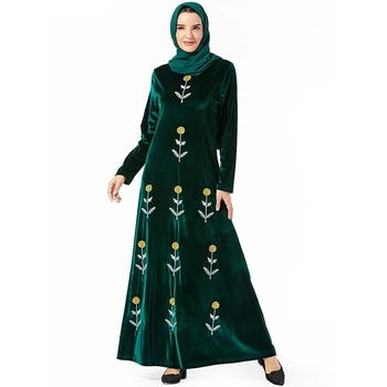 Novo Muslimansko Obleko Dubaj Moda Arabskem Plus Velikost Ženske Bližnjem Vzhodu, Islamski Rastlin Vezene Turčija Maroški Kimono Pakistan